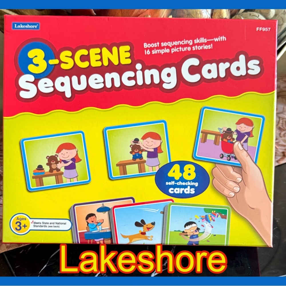 Kids- Lakeshore 3-Scene Sequencing Cards Set